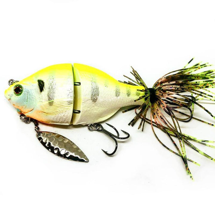 TH Tackle Jointed Little Zoe Swimbait - #11 Pearl Chartreuse Gill - Carolina Fishing Tackle LLC