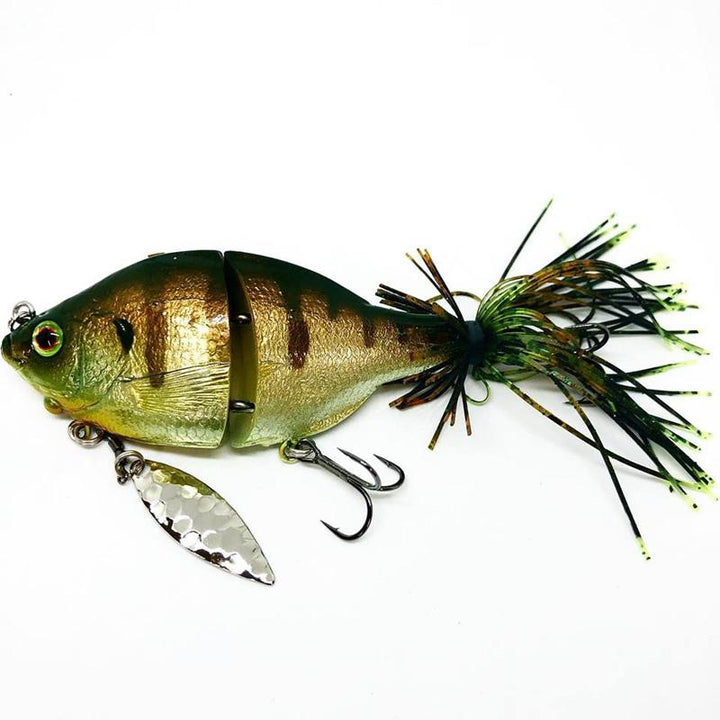 TH Tackle Jointed Little Zoe Swimbait - #11 Pearl Chartreuse Gill - Carolina Fishing Tackle LLC