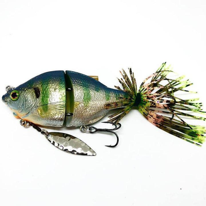TH Tackle Jointed Little Zoe Swimbait - #11 Pearl Chartreuse Gill - Carolina Fishing Tackle LLC