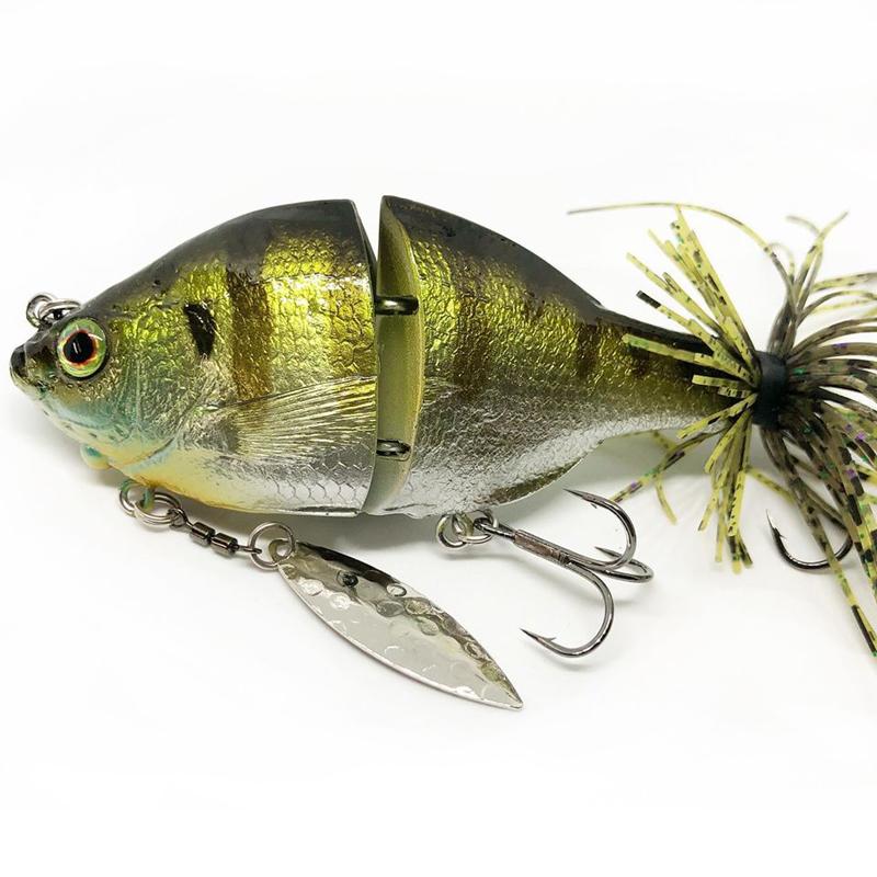 TH Tackle Jointed Little Zoe Swimbait - #11 Pearl Chartreuse Gill - Carolina Fishing Tackle LLC