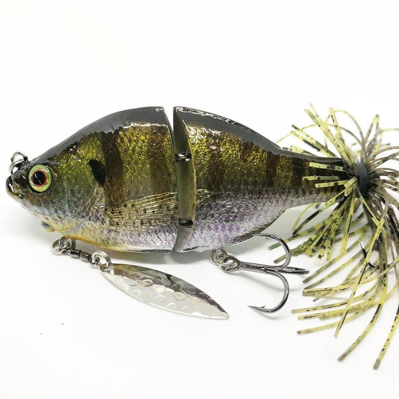 TH Tackle Jointed Little Zoe Swimbait - #11 Pearl Chartreuse Gill - Carolina Fishing Tackle LLC