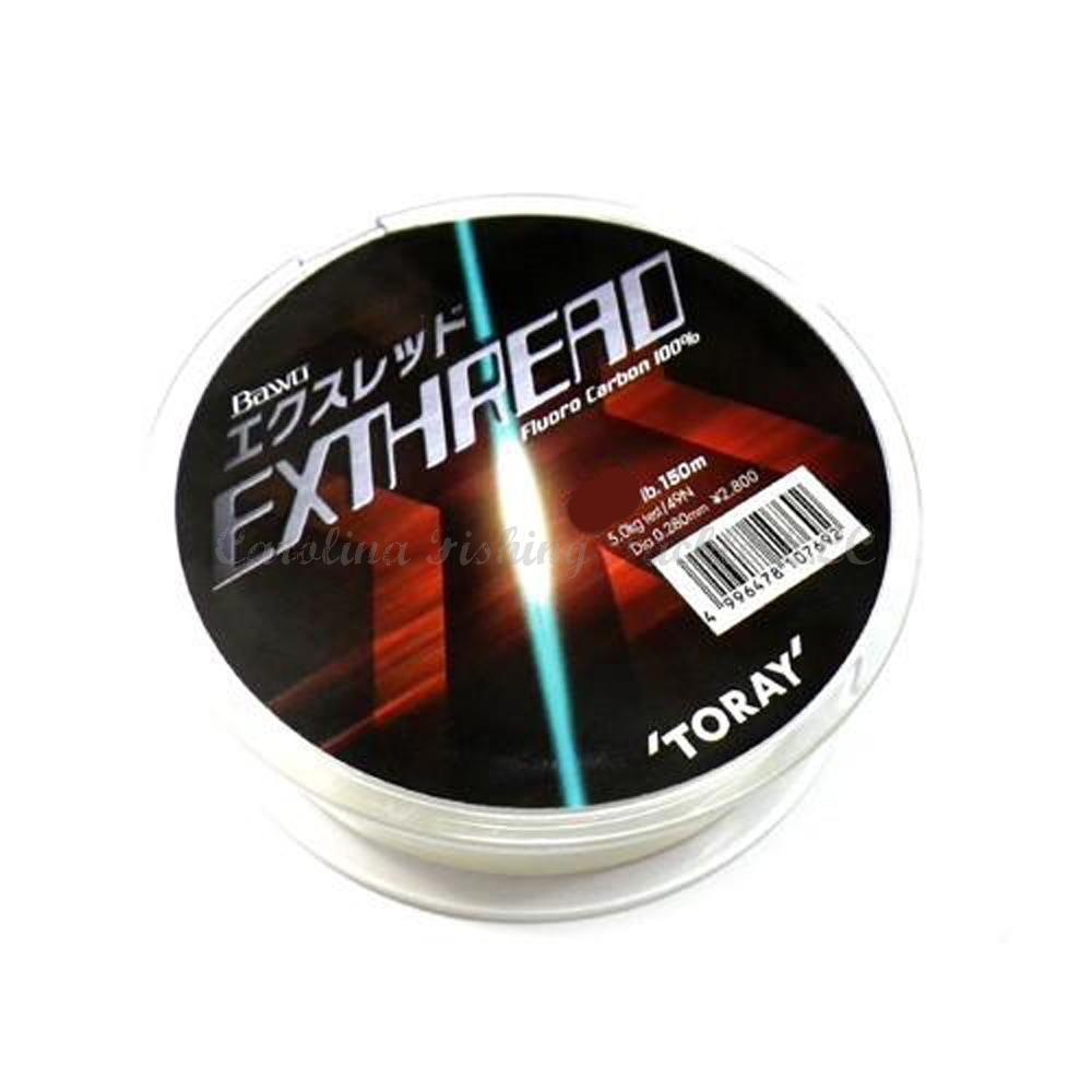TORAY Bawo Exthread Fluorocarbon - 6 lb - 164yd-7 lb - 164yd-8 lb - 164yd-9 lb - 164yd-10 lb - 164yd-11 lb - 164yd-12 lb - 164yd - Carolina Fishing Tackle LLC