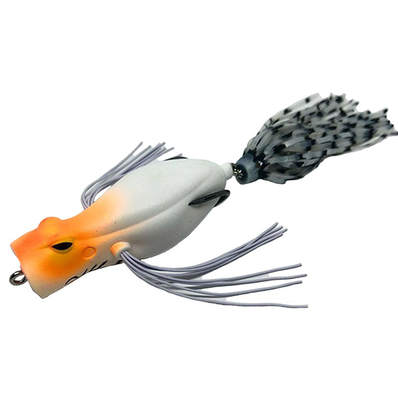 Teckel Lures Duckroaker Popper Frogs - #002 Pearl White-#003 Black Blue-#009 Bluegill-#010 Crystal Chartreuse-#012 Black Bird-#013 Bone-#017 Green Pumpkin-#023 Gizzard Shad-#026 Baby Duck-#027 Hologram Bone - Carolina Fishing Tackle LLC