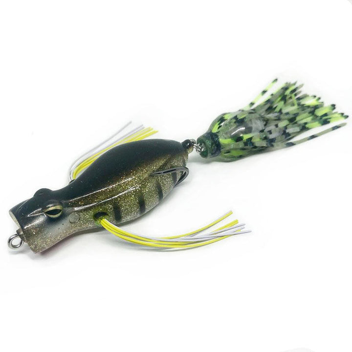 Teckel Lures Duckroaker Popper Frogs - #002 Pearl White-#003 Black Blue-#009 Bluegill-#010 Crystal Chartreuse-#012 Black Bird-#013 Bone-#017 Green Pumpkin-#023 Gizzard Shad-#026 Baby Duck-#027 Hologram Bone - Carolina Fishing Tackle LLC