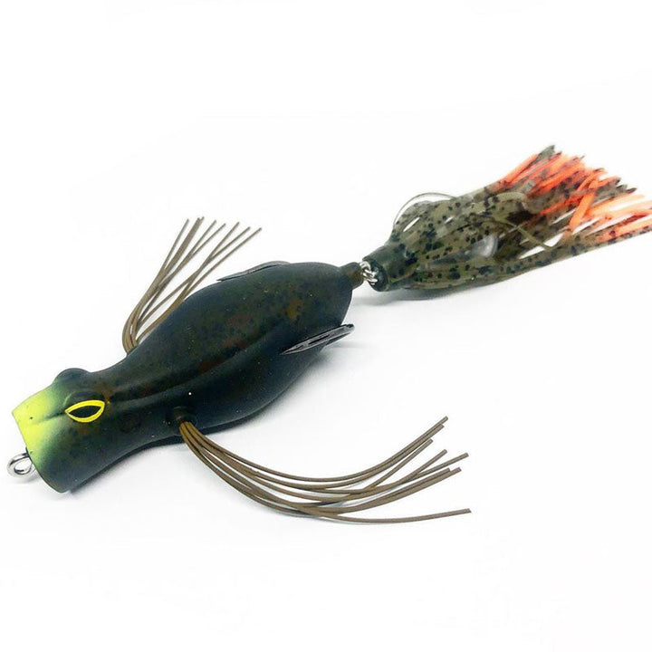 Teckel Lures Duckroaker Popper Frogs - #002 Pearl White-#003 Black Blue-#009 Bluegill-#010 Crystal Chartreuse-#012 Black Bird-#013 Bone-#017 Green Pumpkin-#023 Gizzard Shad-#026 Baby Duck-#027 Hologram Bone - Carolina Fishing Tackle LLC