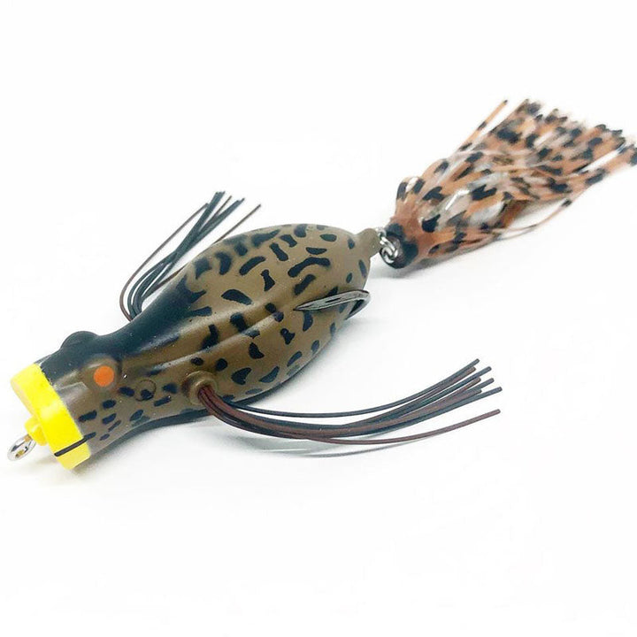 Teckel Lures Duckroaker Popper Frogs - #002 Pearl White-#003 Black Blue-#009 Bluegill-#010 Crystal Chartreuse-#012 Black Bird-#013 Bone-#017 Green Pumpkin-#023 Gizzard Shad-#026 Baby Duck-#027 Hologram Bone - Carolina Fishing Tackle LLC