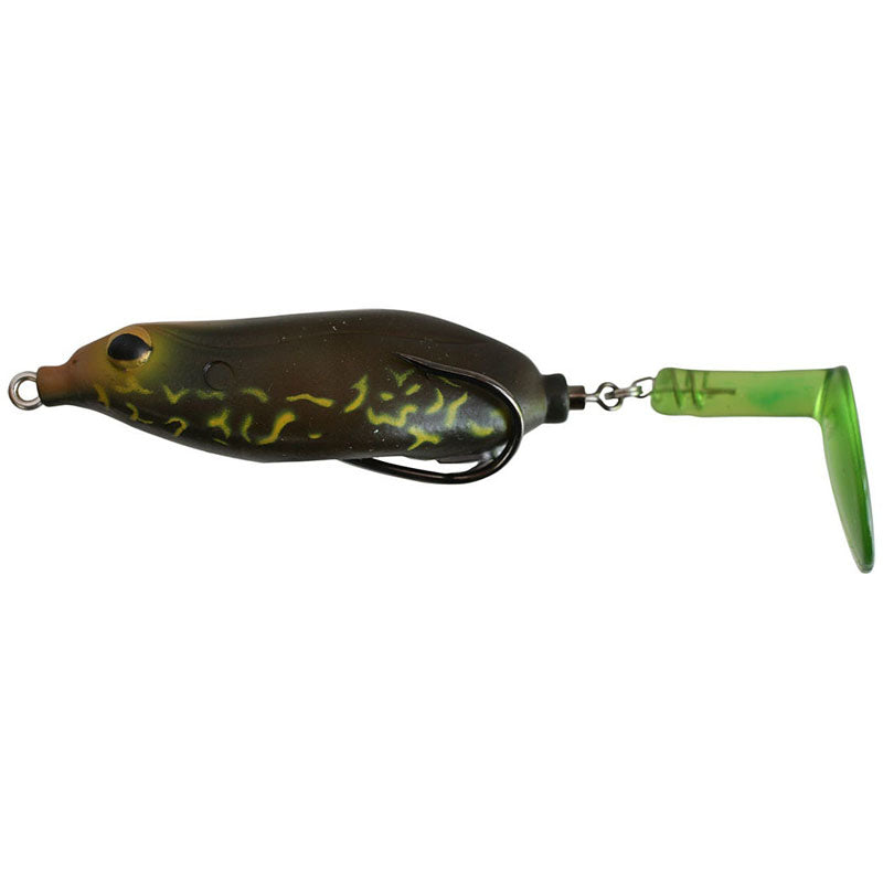 Teckel Lures Sprinker Frogs - #002 Pearl White-#003 Black Blue-#007 Watermelon-#008 Lemon Lime-#018 June Bug-#023 Ghost Minnow-#024 Chartreuse Shiner-#025 Old White Shore-#027 Hologram Bone - Carolina Fishing Tackle LLC