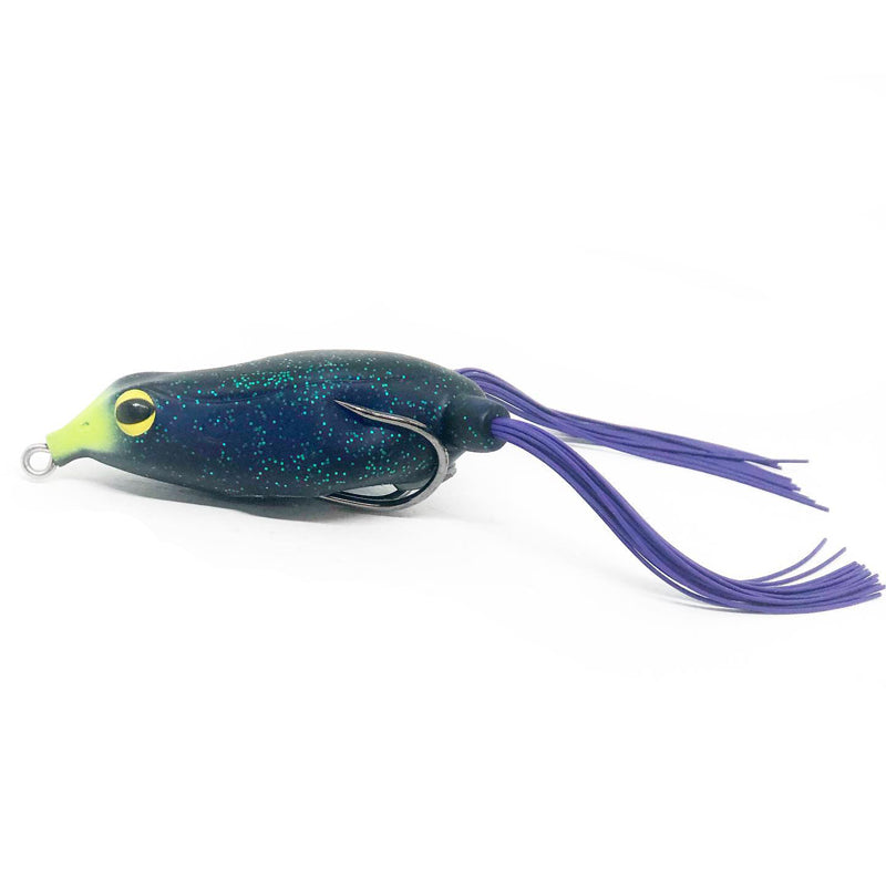 Teckel Lures Whacker Frogs - #001S Color Me-#002S Pearl White-#003S Black Blue-#008S Lemon Lime-#011S Crystal Pink-#015S Clear Camo-#016S Grey Camo-#018S Junebug-#020S Old Black Shore-#025S Old White Shore - Carolina Fishing Tackle LLC