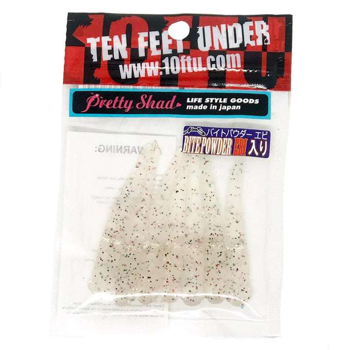 Ten Feet Under 2.2” Pretty Shad 7pk - #02 Black-#03 Oil-#04 Watermelon Pepper-#05 Green Pumpkin Pepper-#06 Smoke/Silver Flake-#07 Watermelon-#08 Watermelon/Red Flake-#09 Smoke-#11 Light Pumpkin/Blue Flake-#12 Bubblegum Pink - Carolina Fishing Tackle LLC