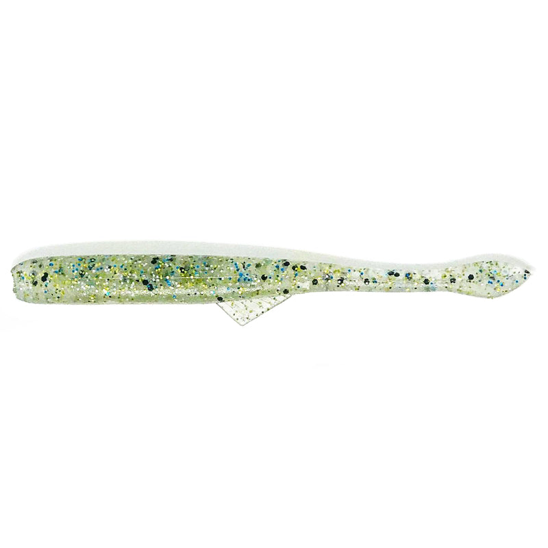 Ten Feet Under 3.8” Skip Shad 8pk - #1 Pearl White-#2 Watermelon Pepper-#03 Green Pumpkin Pepper-#7 Alewife-#13 Fork Secret-#23 Alabama Craw-#27 Chartreuse/Silver Flake-#28 Red-#29 Electric Shad-#30 Bluegill - Carolina Fishing Tackle LLC