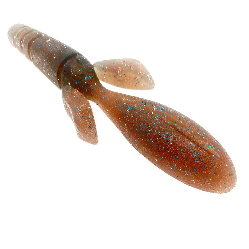 Ten Feet Under 5” Deka Rotter 5pk - #2 Cinnamon Shrimp-#3 Smoke Shrimp-#4 Green Pumpkin Candy Bug - Carolina Fishing Tackle LLC