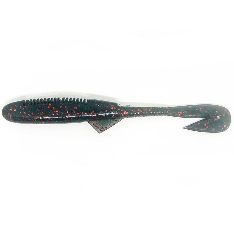 Ten Feet Under 5” V-Skip 6pk - #11 Black & Blue-#12 Black Neon-#20 Junebug Purple-#21 Watermelon Red-#22 Sand Purple-#23 Alabama Craw - Carolina Fishing Tackle LLC