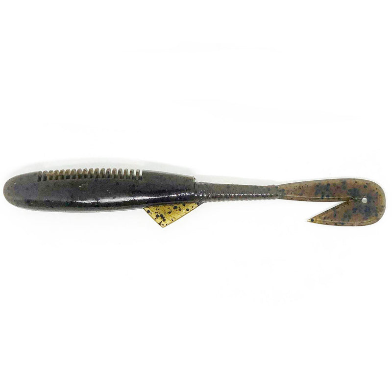 Ten Feet Under 5” V-Skip 6pk - #11 Black & Blue-#12 Black Neon-#20 Junebug Purple-#21 Watermelon Red-#22 Sand Purple-#23 Alabama Craw - Carolina Fishing Tackle LLC