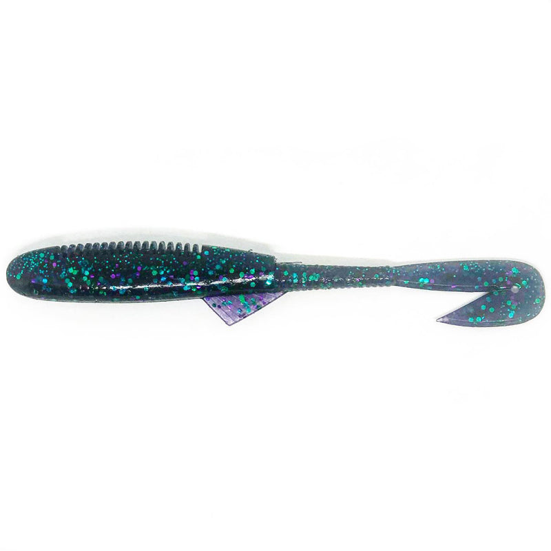 Ten Feet Under 5” V-Skip 6pk - #11 Black & Blue-#12 Black Neon-#20 Junebug Purple-#21 Watermelon Red-#22 Sand Purple-#23 Alabama Craw - Carolina Fishing Tackle LLC