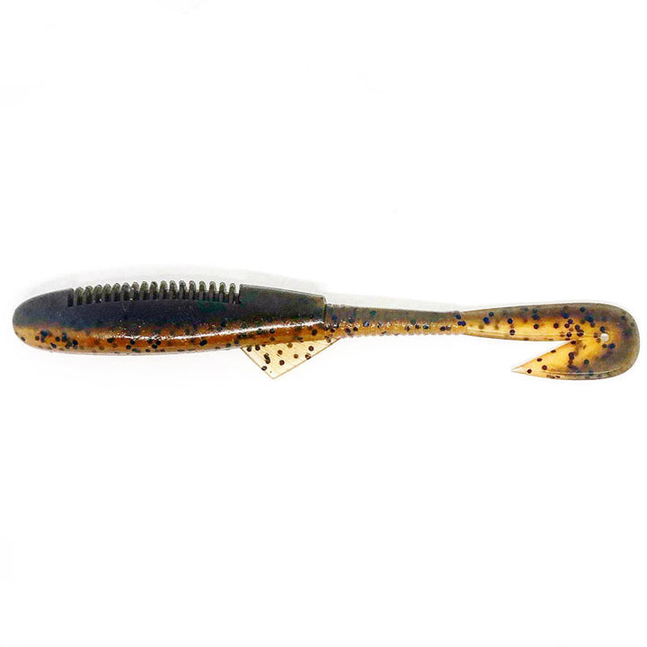 Ten Feet Under 5” V-Skip 6pk - #11 Black & Blue-#12 Black Neon-#20 Junebug Purple-#21 Watermelon Red-#22 Sand Purple-#23 Alabama Craw - Carolina Fishing Tackle LLC