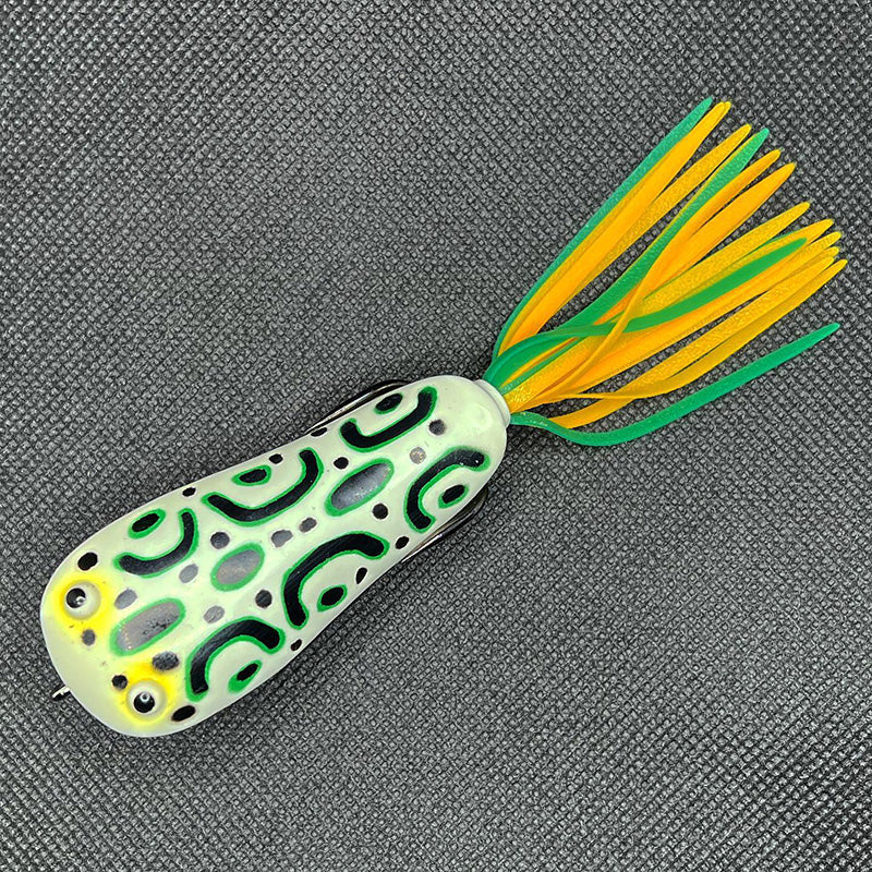 Tsunami Lure VICKITAN Frogs - #03 Leaf Ivory & Green (LF-IG)-Orange-Purple Haze Yellow - Carolina Fishing Tackle LLC