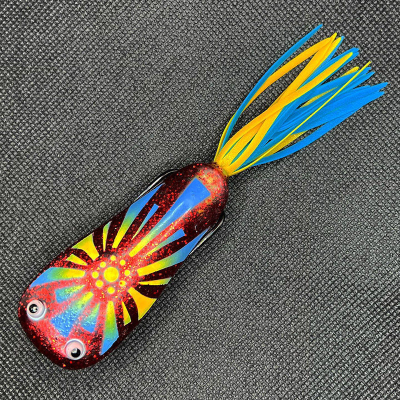 Tsunami Lure VICKITAN Frogs - #03 Leaf Ivory & Green (LF-IG)-Orange-Purple Haze Yellow - Carolina Fishing Tackle LLC