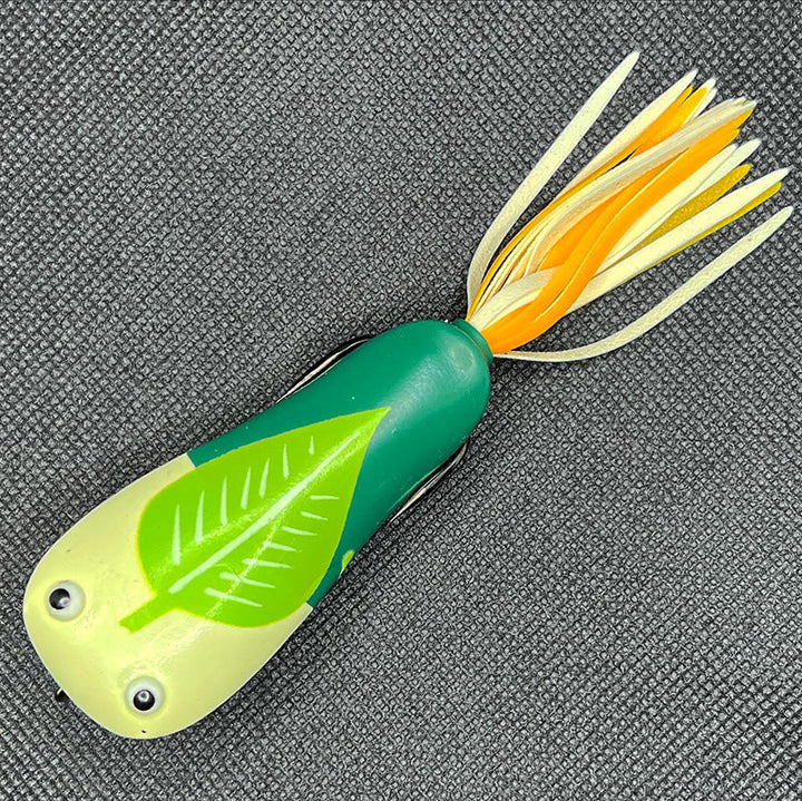 Tsunami Lure VICKITAN Frogs - #03 Leaf Ivory & Green (LF-IG)-Orange-Purple Haze Yellow - Carolina Fishing Tackle LLC