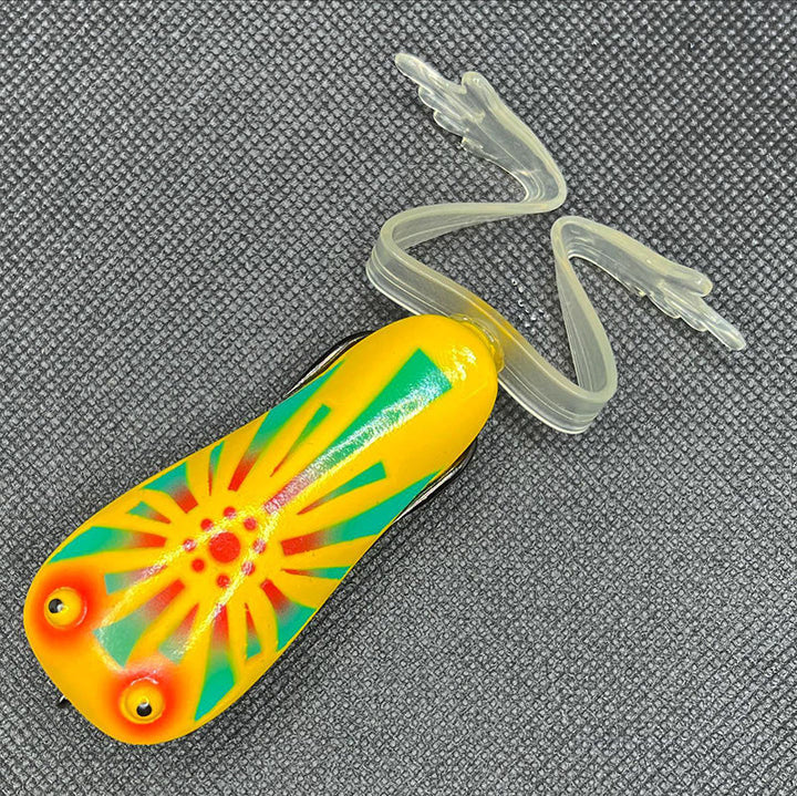 Tsunami Lure VICKITAN Frogs - #03 Leaf Ivory & Green (LF-IG)-Orange-Purple Haze Yellow - Carolina Fishing Tackle LLC