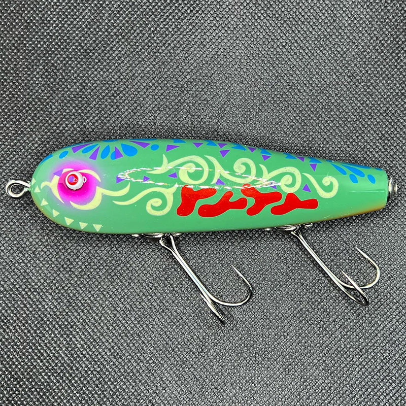 Tsunami Lures Niva DP Topwater - # 02 Crazy Fish Mint Green [CF-MG]-# 04 Robot Reflector [RB-RL]-# 05 Peacock Bass [PB-BN]-# 07 Tobacco Sunburst [TSB] - Carolina Fishing Tackle LLC