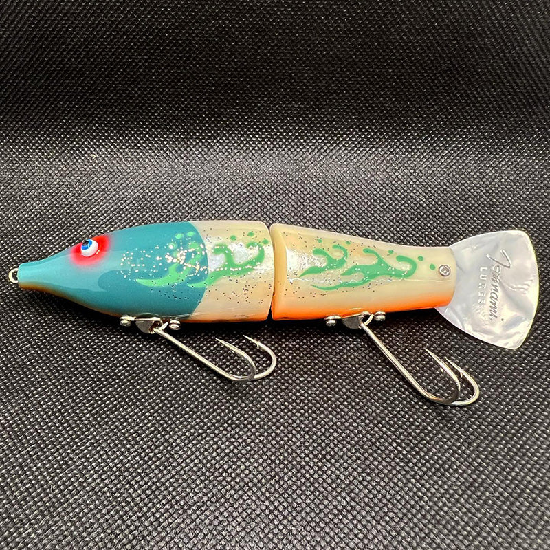 Tsunami Lures Sweepy J DP Swimbaits - #01 Vintage Blue Head-#02 Mestizo Toy Red-#03 Tobacco Sunburst Swirl-#04 Mestizo Yellow-#05 Sleepy Rogue Mekki-#06 Vintage Shad Blue Metallic-#07 Bubble Fish Clear-#08 Peacock Bass-#09 Black Bass-#10 Blue Gill - Carolina Fishing Tackle LLC