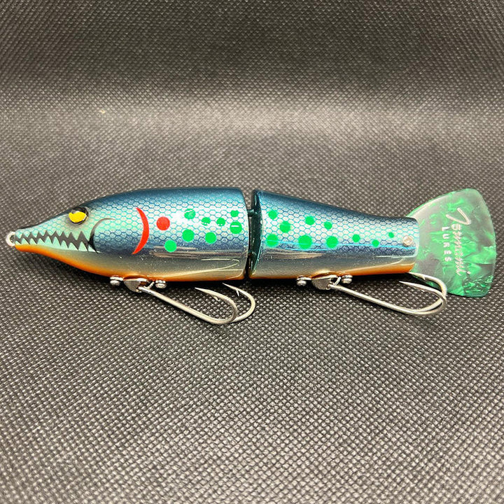 Tsunami Lures Sweepy J DP Swimbaits - #01 Vintage Blue Head-#02 Mestizo Toy Red-#03 Tobacco Sunburst Swirl-#04 Mestizo Yellow-#05 Sleepy Rogue Mekki-#06 Vintage Shad Blue Metallic-#07 Bubble Fish Clear-#08 Peacock Bass-#09 Black Bass-#10 Blue Gill - Carolina Fishing Tackle LLC