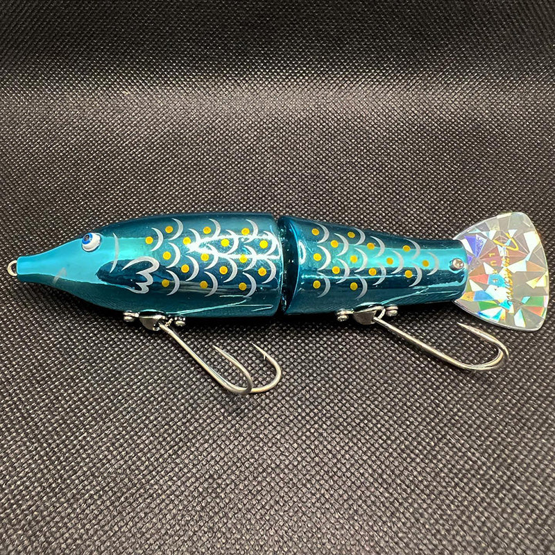 Tsunami Lures Sweepy J DP Swimbaits - #01 Vintage Blue Head-#02 Mestizo Toy Red-#03 Tobacco Sunburst Swirl-#04 Mestizo Yellow-#05 Sleepy Rogue Mekki-#06 Vintage Shad Blue Metallic-#07 Bubble Fish Clear-#08 Peacock Bass-#09 Black Bass-#10 Blue Gill - Carolina Fishing Tackle LLC