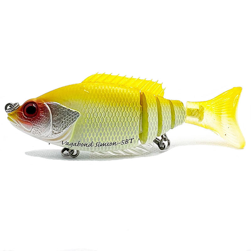 Vagabond Simon-5 Big Tail Swim Baits - Yellow Chartreuse BW - Carolina Fishing Tackle LLC