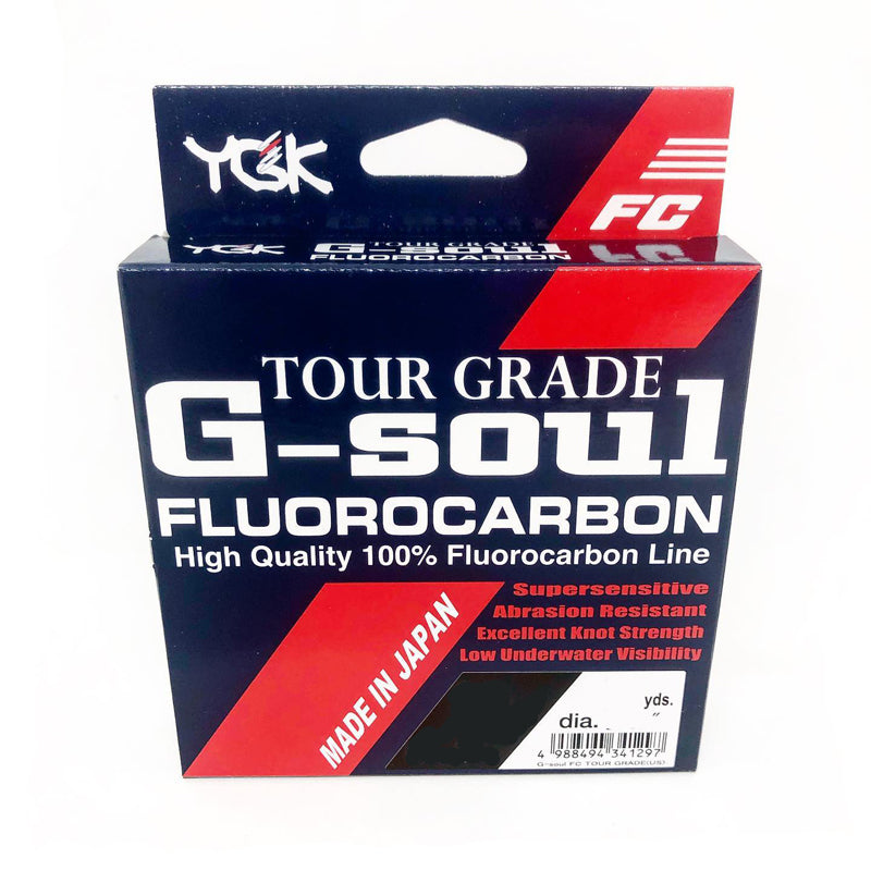 YGK Tour Grade G-Soul 100% Fluorocarbon Line - 5lb 200yds-8lb 200yds-12lb 150yds-15Ib 150yds - Carolina Fishing Tackle LLC