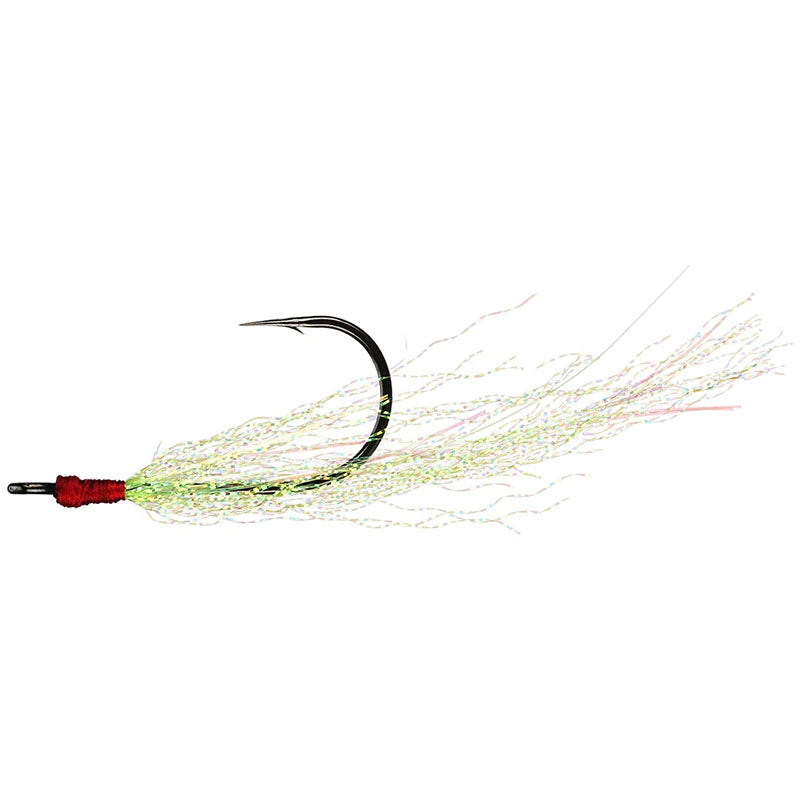 Zappu Tinsel Trailer Hook 3pk - Chartreuse / #1/0 - Carolina Fishing Tackle LLC