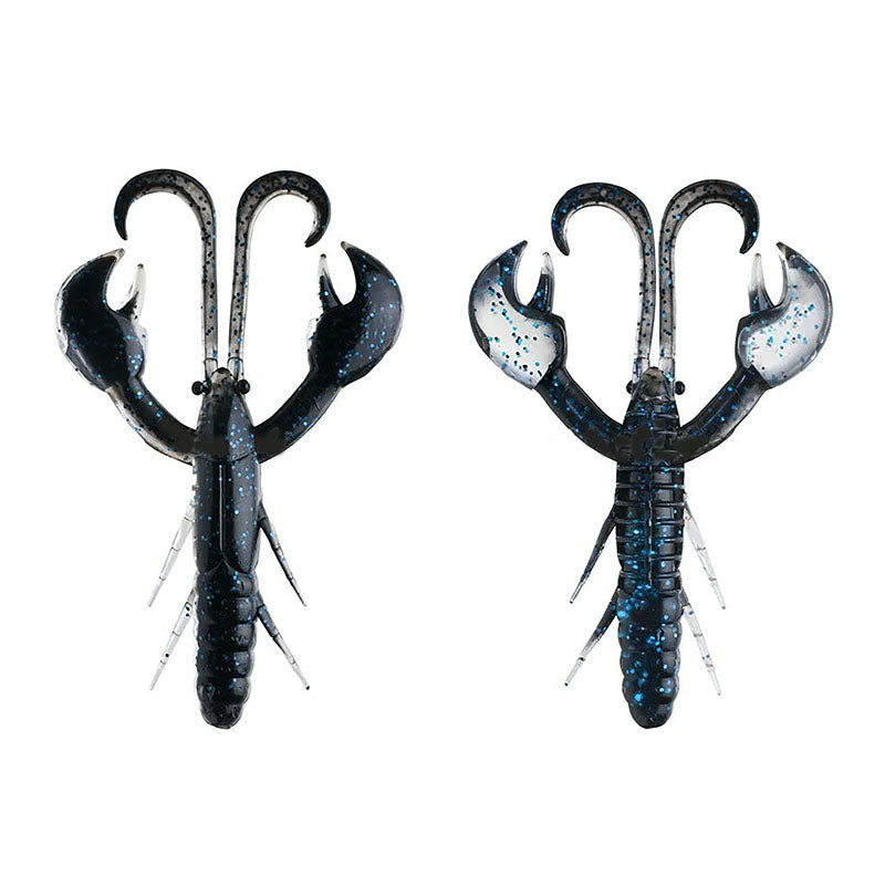 Fish Arrow  3.5” Flash-J Craw Creature Bait 5pk - #07	Black Blue Flake Craw - Carolina Fishing Tackle LLC