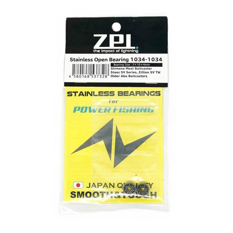 ZPI Stainless Open Bearing 1034-1034 for Power Fishing - Premium Reel Parts from ZPI Racing - Just $15! Shop now at Carolina Fishing Tackle LLC